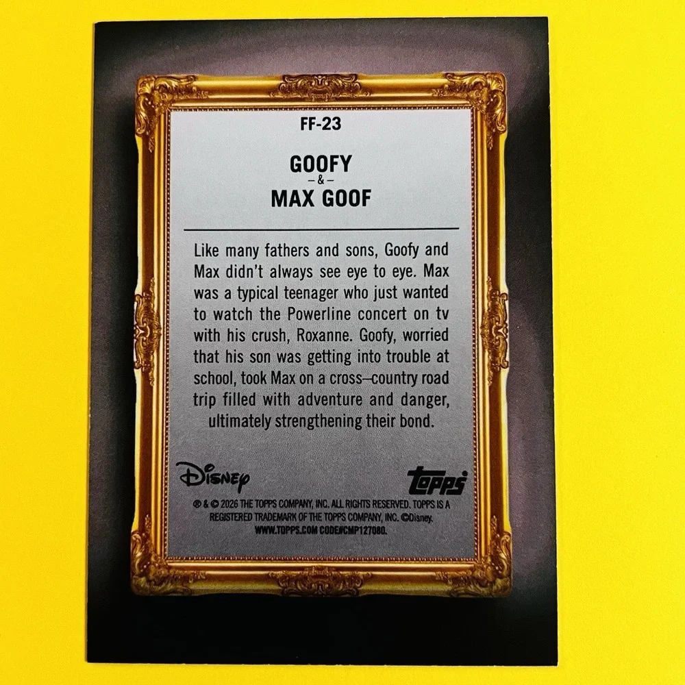 2026 Topps Disney Neon Goofy & Max Goof FF-23 Disney Family First Frame Insert